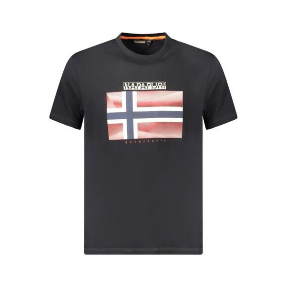 Napapijri Black Cotton Men's Men's T-Shirt
